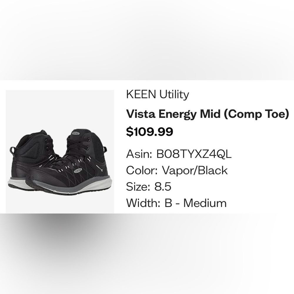 KEEN Utility Black Work Shoes